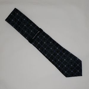 Jones New York Silk Necktie - Black Blue Pattern